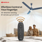 Havells FAB BLDC Underlight 1200 mm Ceiling Fan| 5 Star| Upto 65% Saving| Air Delivery: 235 cmm|Low Wattage: 30W| Low Noise|4 Speed Mode| 380 RPM| 2 Years...