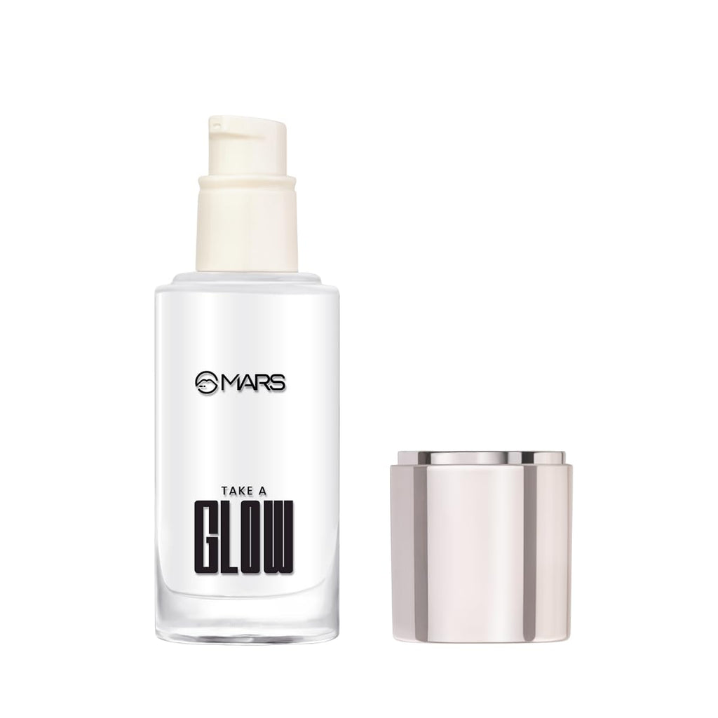 MARS Take A Glow Illuminating Primer + Strobe Cream | 3-in-1 Formula: Moisturiser, Face Primer & Highlighter ,30ml