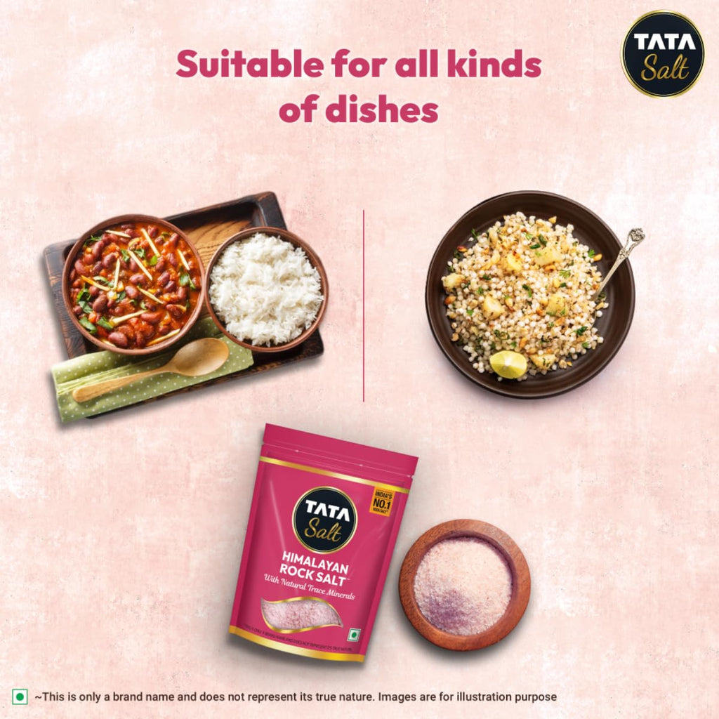 Tata Himalayan Rock Pink Salt, 1kg Pouch,