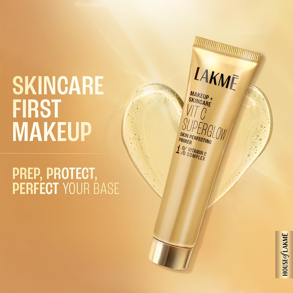 Lakme Makeup+Skincare VitC Superglow Skin Perfecting Primer 30g