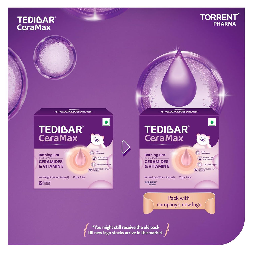 Tedibar Ceramax Baby Bathing Bar -75g x 3 | Pack of 3