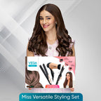 Vega Miss Versatile Styling Set Straightener, Curler & Dryer Gift Combo for Women, 1000W Hair Dryer with 2 Head/Speed Setting, Hair Straightener &...