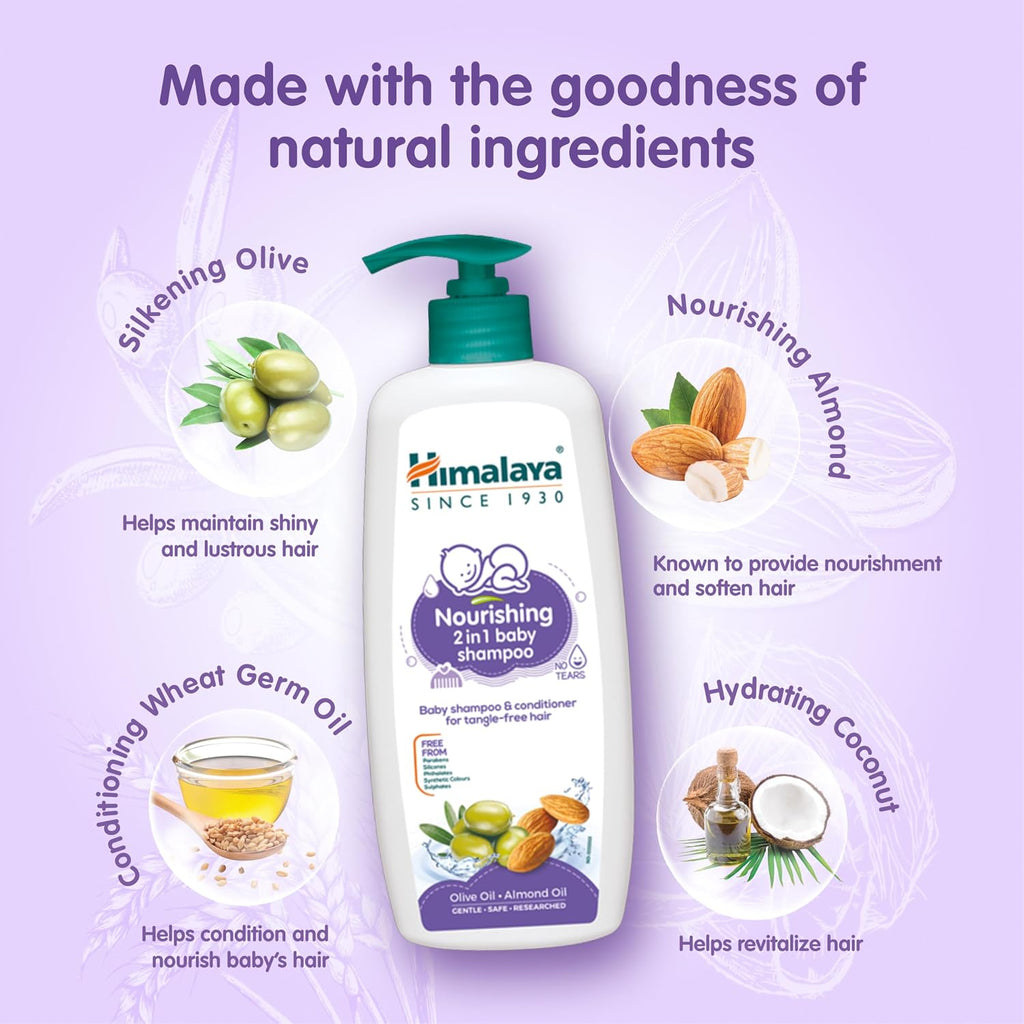 Himalaya Nourishing 2in1 Baby Shampoo 400ml (Pack of 2)