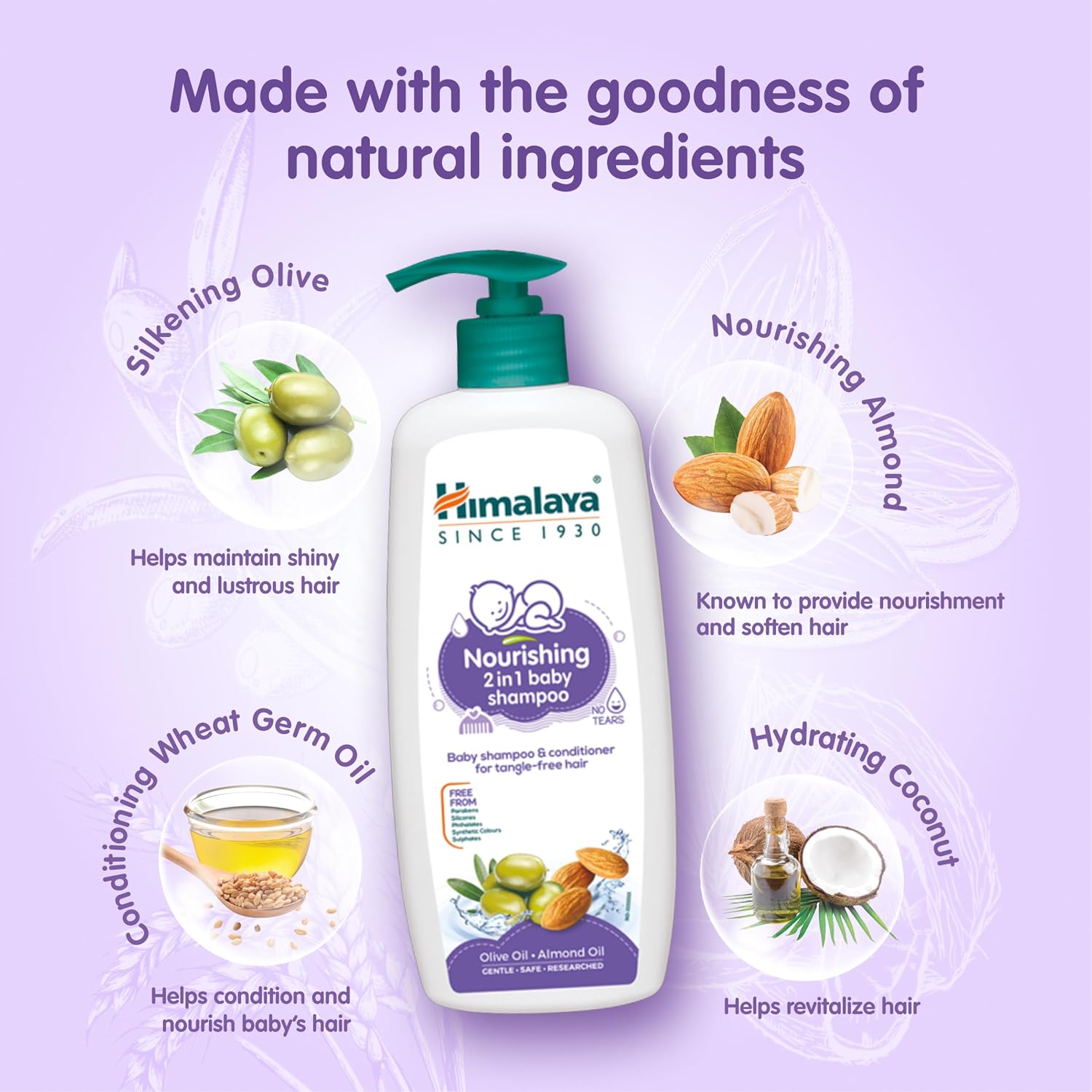 Himalaya Nourishing 2in1 Baby Shampoo 400ml (Pack of 2)