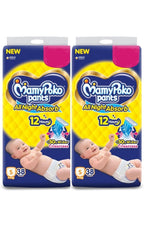 MamyPoko Pants All Night Absorb Baby Diapers, Size S (4-8 kg), 76 Count, Pack of 2