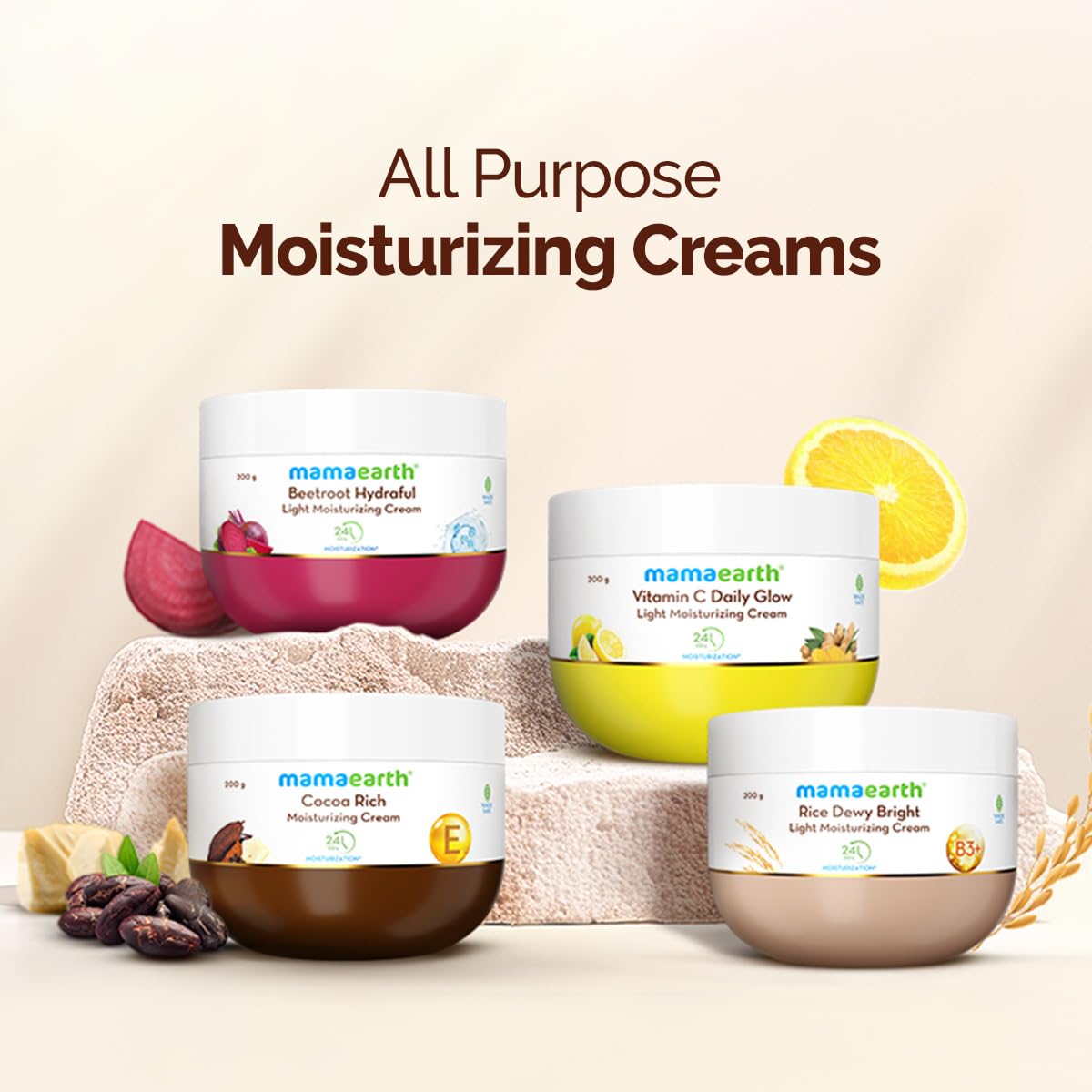 Mamaearth Cocoa Rich Moisturizing Cream with Cocoa Butter & Vit E for Deep Nourishment 200g