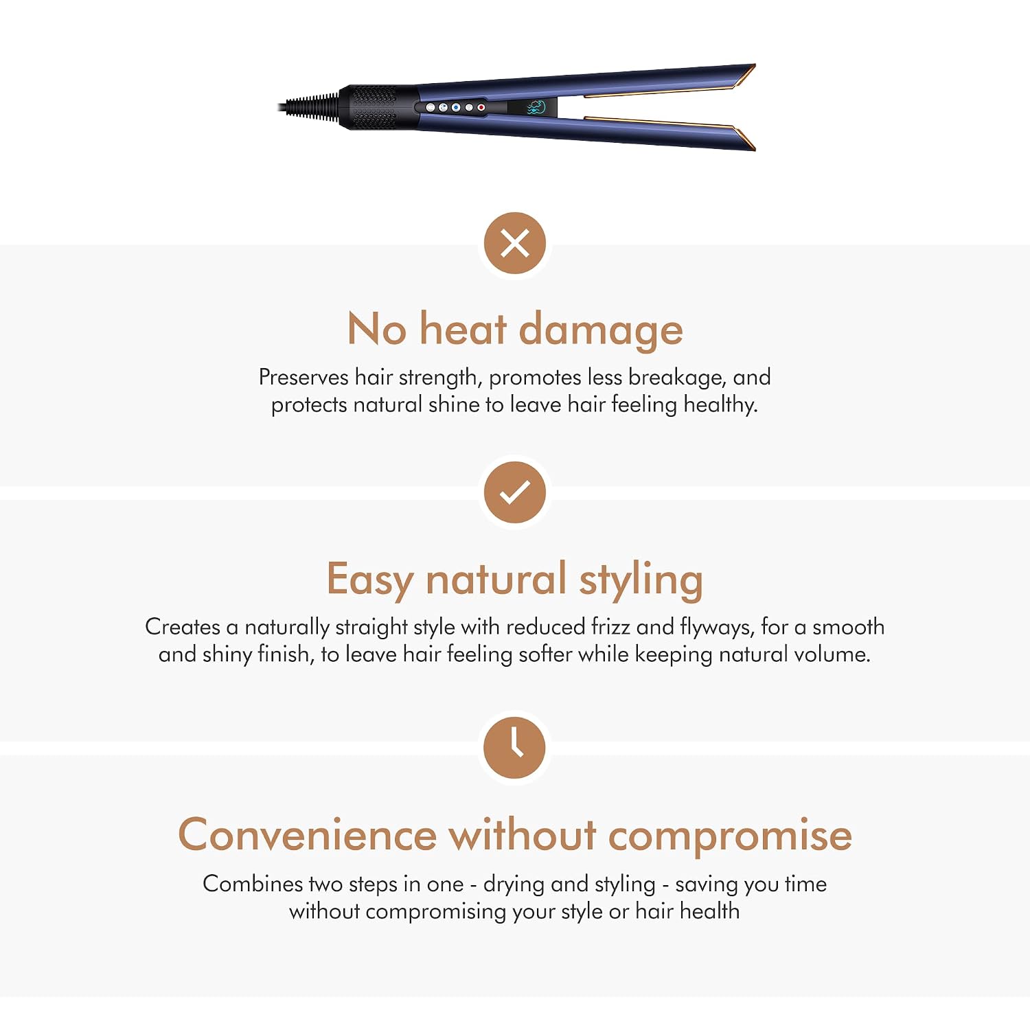 Dyson Airstrait™ Straightener| Wet to Dry Straightener| No Heat Damage|