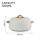 CELLO Aurum Insulated Casserole Hot Pot Box Set of 2 Pcs 1000ml White |
