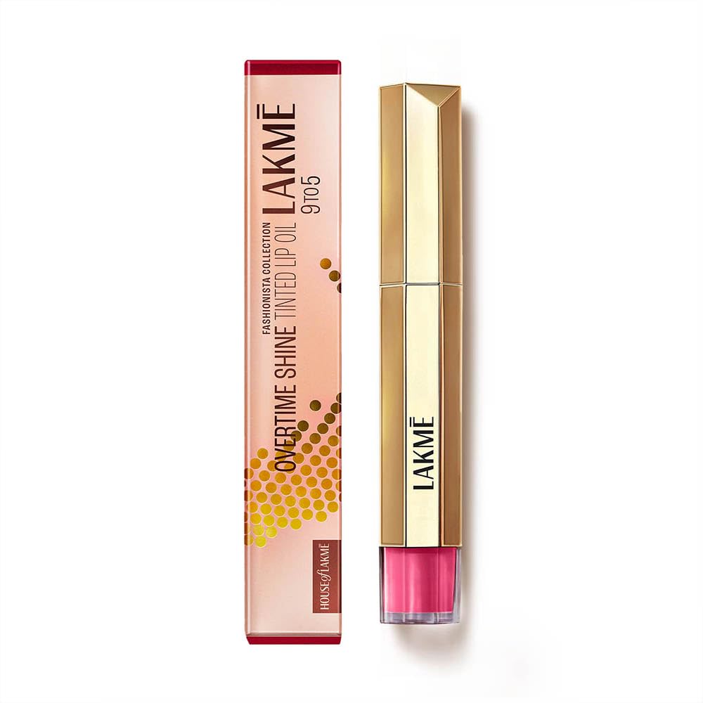 LAKMÉ LAKM Lakme 9to5 Overtime Shine Tinted Lip Oil - Berry Bling 5.3ml | 3Ml