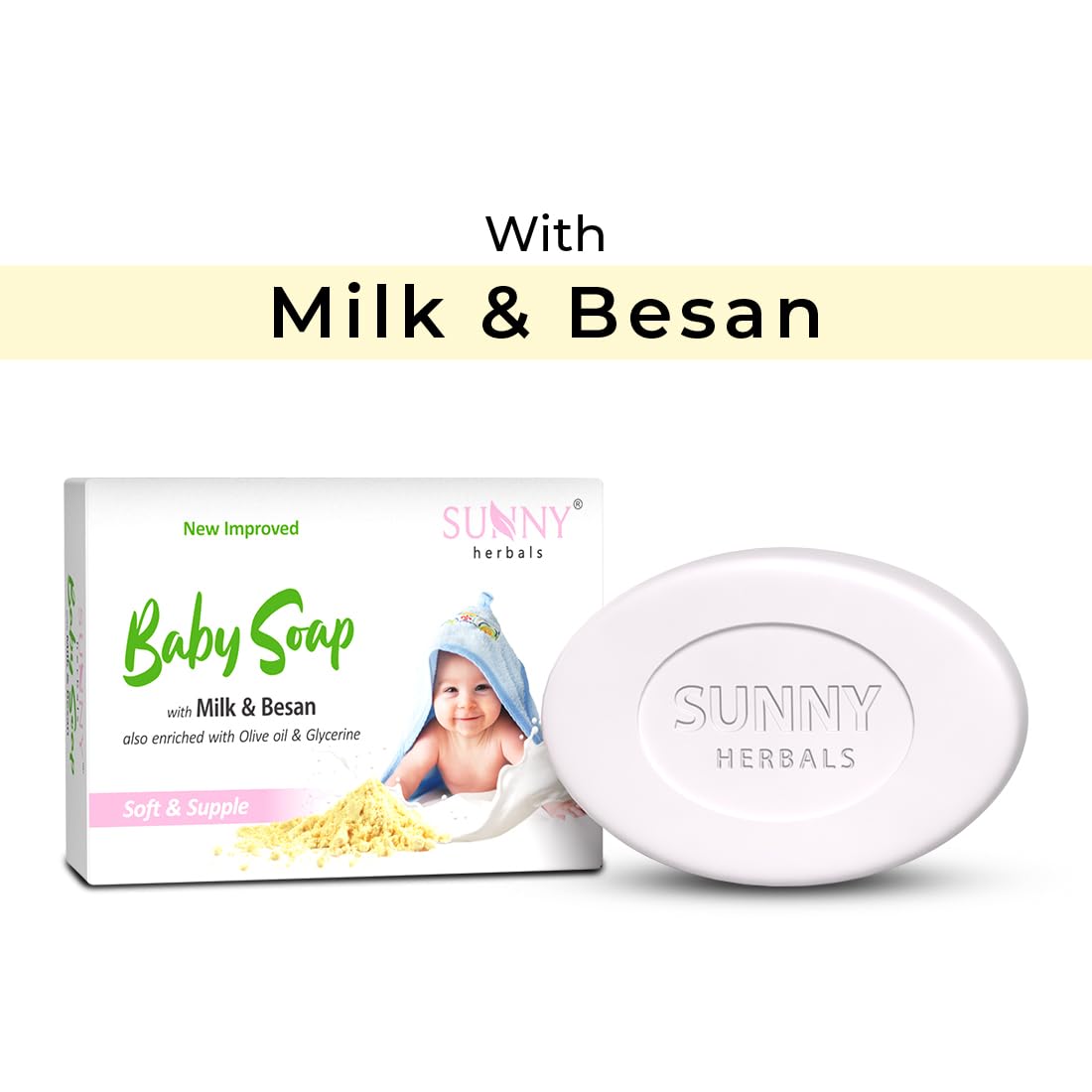 Sunny Herbals Baby Soap 75 gm (Pack of 4)