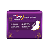 NIINE Dry Comfort Ultra Thin XL+ Sanitary Napkins for Heavy Flow (Pack of 1)50 Pads|320mm Long| Suitable for Heavy Flow|Faster Absorption |Prevents Wetness...