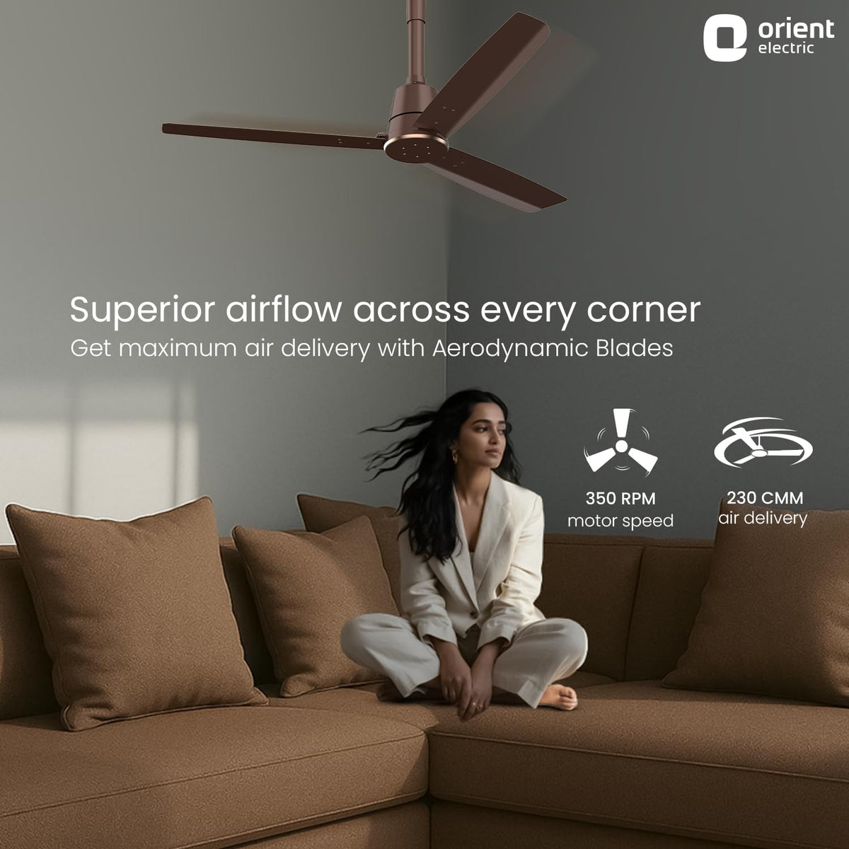 Orient Electric Newly Launched 1200 mm Proton BLDC | BLDC energy saving ceiling fan with Remote |BEE 5-star rated | Saves up to 50% on electricity bills | 3...