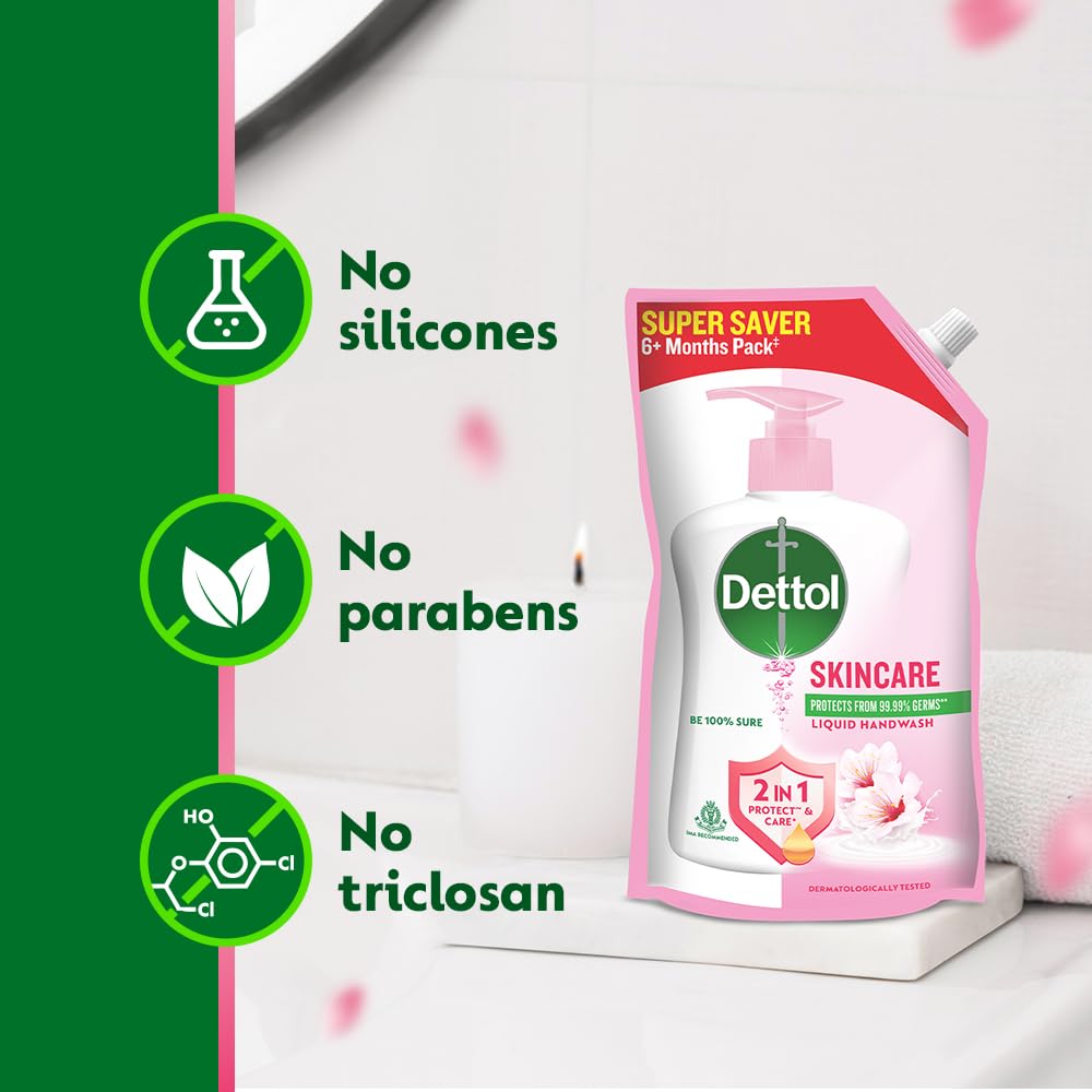 Dettol Liquid Handwash Refill – Skincare Hand Wash- 675ml
