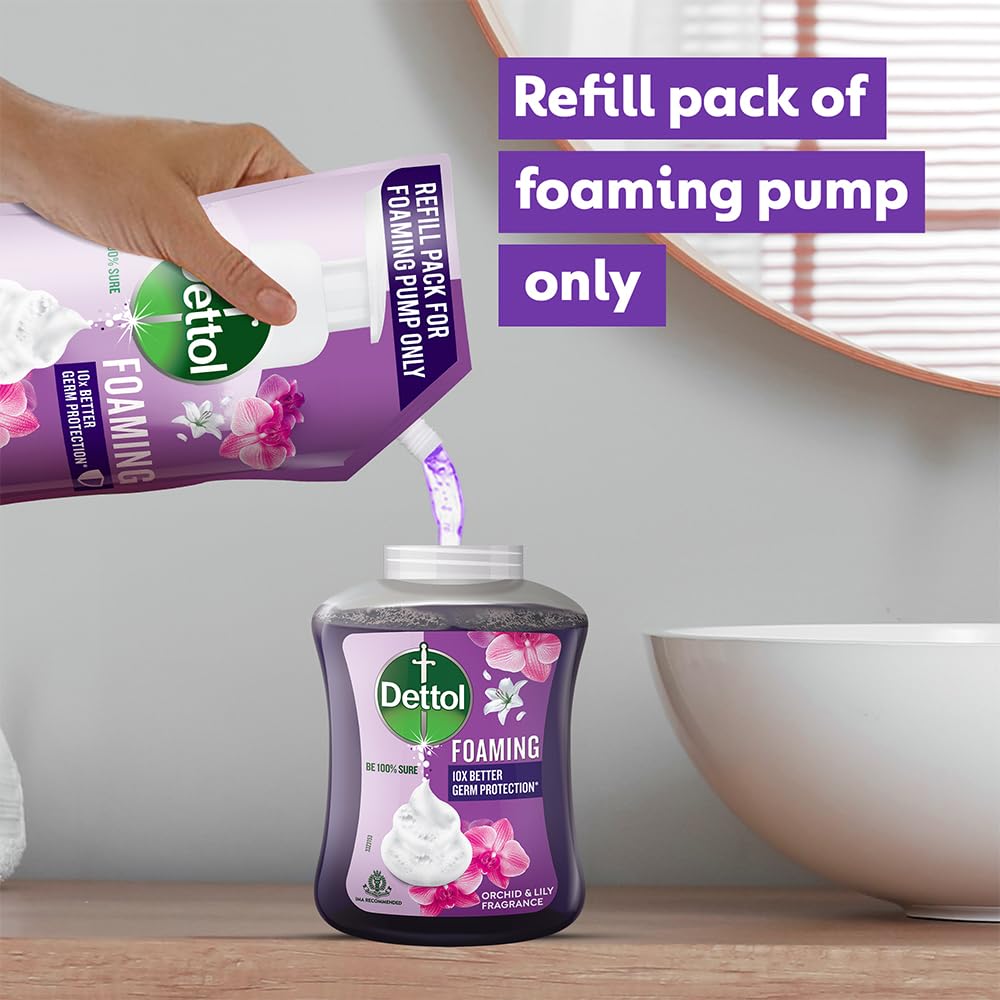 Dettol Orchid & Lily Foaming Handwash Pump 250ml (Pack of 2)