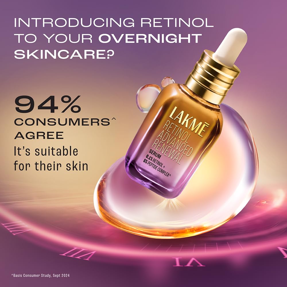 Lakme Absolute Youth Infinity Serum 15ml, with Pro Retinol C complex