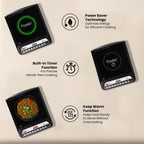 Prestige PIC 20 1600 Watts Induction Cooktop | 4KV Surge Protection | 8 Preset Indian Menu Options & Timer | Soft Touch Button | Easy to Clean | Portable | Black | 1Y Warranty | BIS