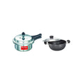 Prestige Non-Induction Aluminium Pressure Cooker and Kadai with Lid