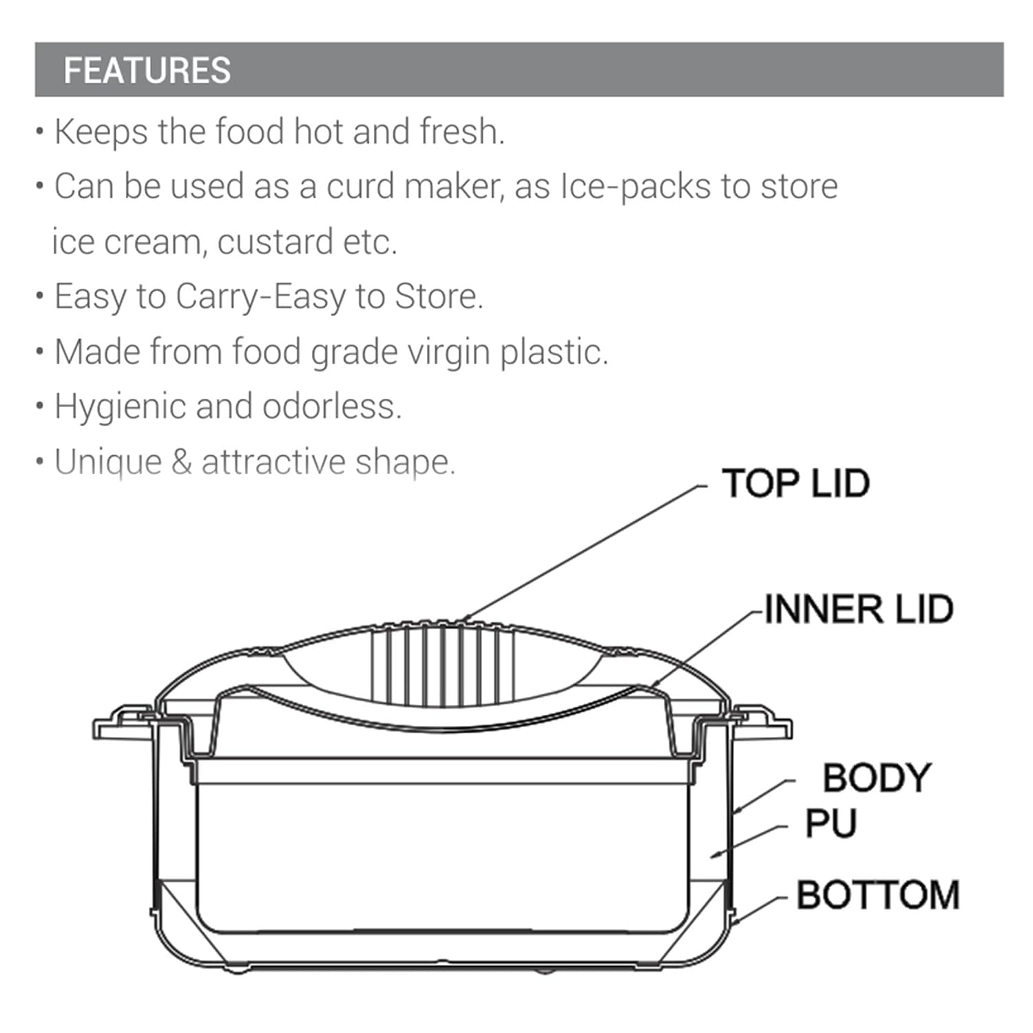 MILTON Orchid 3000 Casserole 2850 ml, Dark-Brown (Stainless Steel)