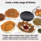 Hawkins Futura 24 cm Roti Tava, Hard Anodised Tawa, Induction Tawa, Black (IART24)