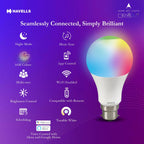 Havells Glamax 12W B22 WiFi LED Smart Bulb with Music Sync Function, Compatible with Amazon Alexa and Google Assistant (16M Colours)