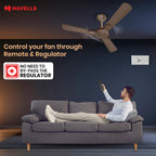 Havells 1200mm Enticer BLDC Prime Ceiling Fan| Compatible with Regulator & Remote| Upto 55% Energy Saving|
