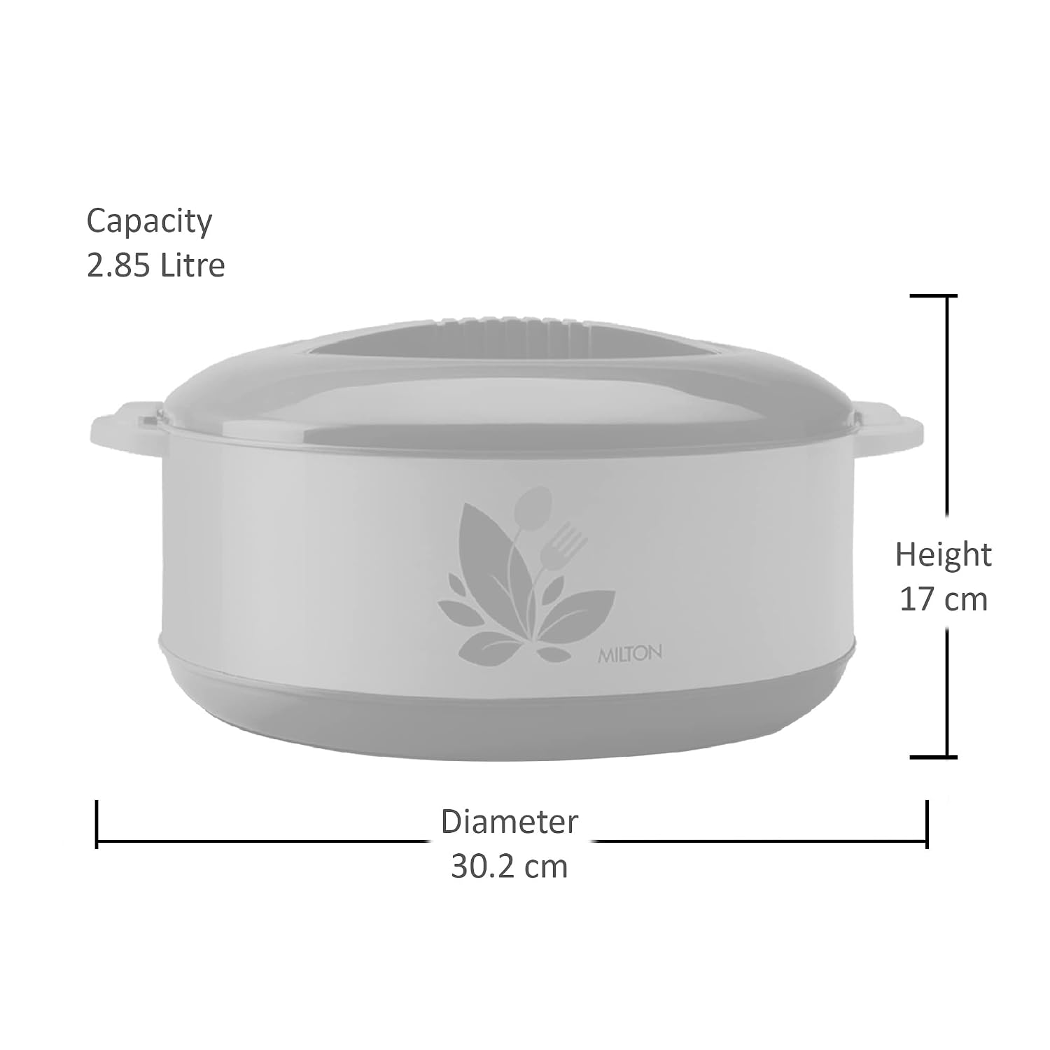 MILTON Orchid 3000 Casserole 2850 ml, Dark-Brown (Stainless Steel)