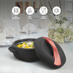 MILTON plastic Oyster Jr. Gift Set PU Insulated Casserole, Set of 3 (455 ml, 860 ml, 1275 ml), Black