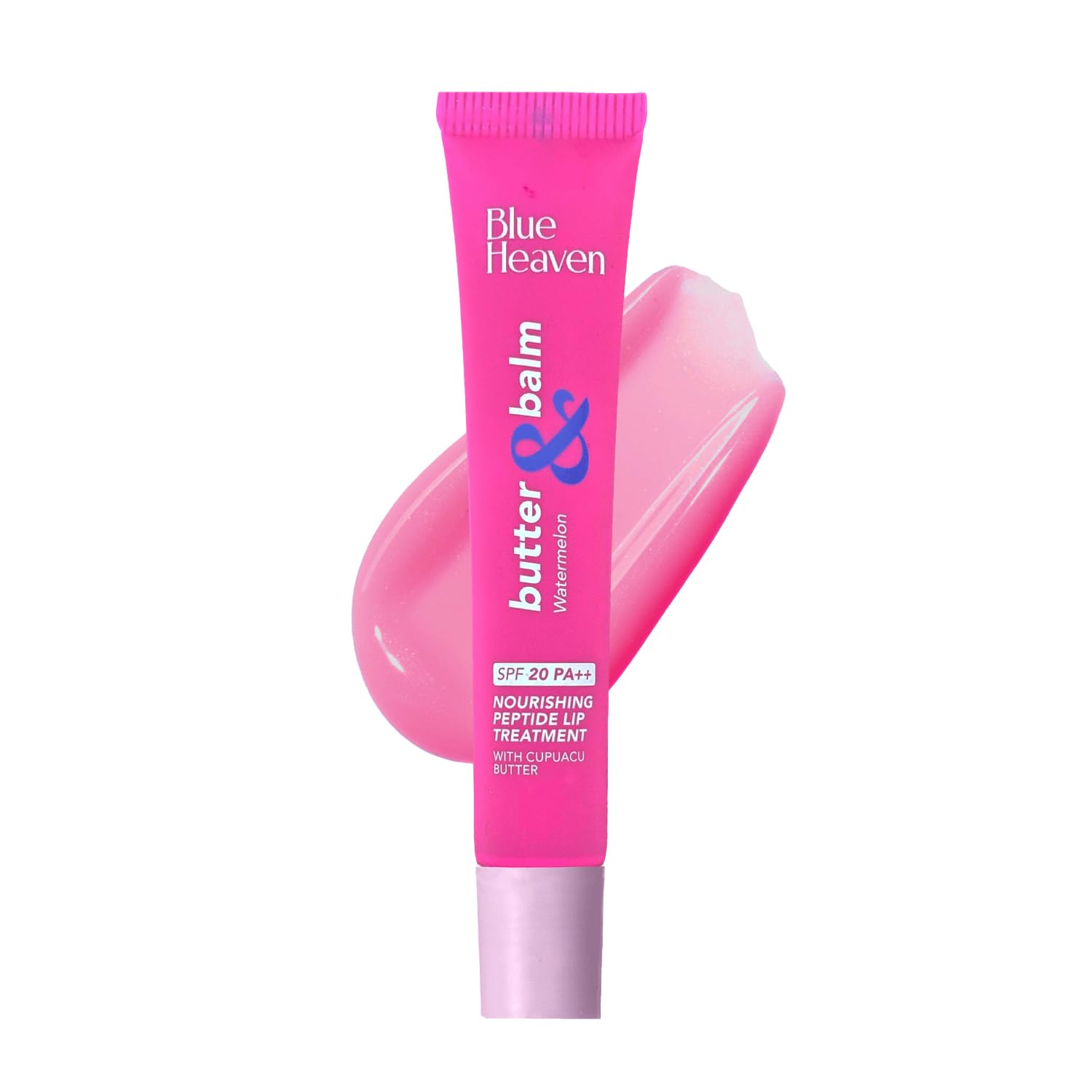 Blue Heaven Butter & Balm (15 Gm) Peptide based Tinted Lip Balm with SPF 20 PA++| Infused with Cupuacu Butter | Smoothing & Moisturizing | UVA/UVB...