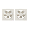 Crompton Axial Air High-Speed Plastic Exhaust/Ventilation Fan (150 mm/6 Inches, White, Pack of 2)