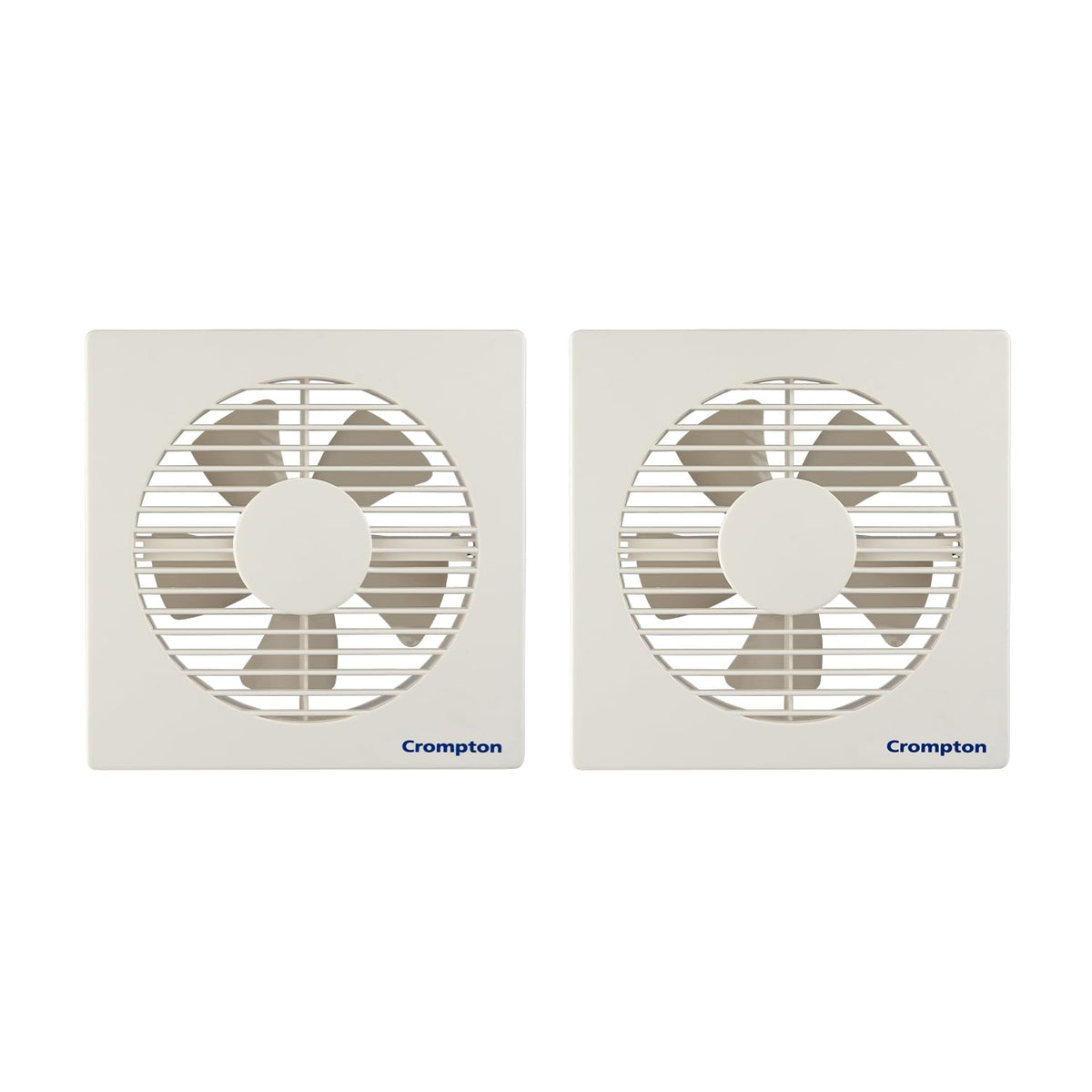 Crompton Axial Air High-Speed Plastic Exhaust/Ventilation Fan (150 mm/6 Inches, White, Pack of 2)