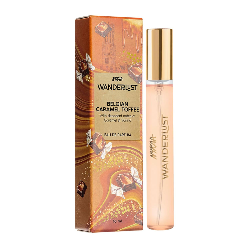 Nykaa Wanderlust Belgian Caramel Toffee Eau De Parfum I Travel size, mini Perfume for Women – 16 ml I Caramel & Vanilla Perfume | Long–Lasting,...