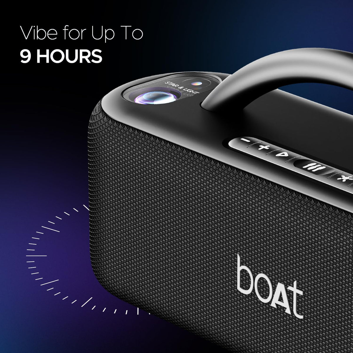 boAt Stone Lumos 60W Bluetooth Speaker w/ 7 LED Projection Modes, Hearables App Support, Dual EQs, Up to 9hrs of Playtime, TWS Feature, Built-in Mic, BT v5...