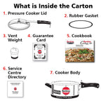 Hawkins Aluminium 3.5 Litre Hevibase Pressure Cooker,Induction Inner Lid Cooker,Silver(Ih35)