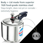Hawkins 3 Litre Pressure Cooker | Stainless Steel | Hevibase | Straight Body | Tall Design | Induction Safe | Ideal for 3–4 persons | Silver...