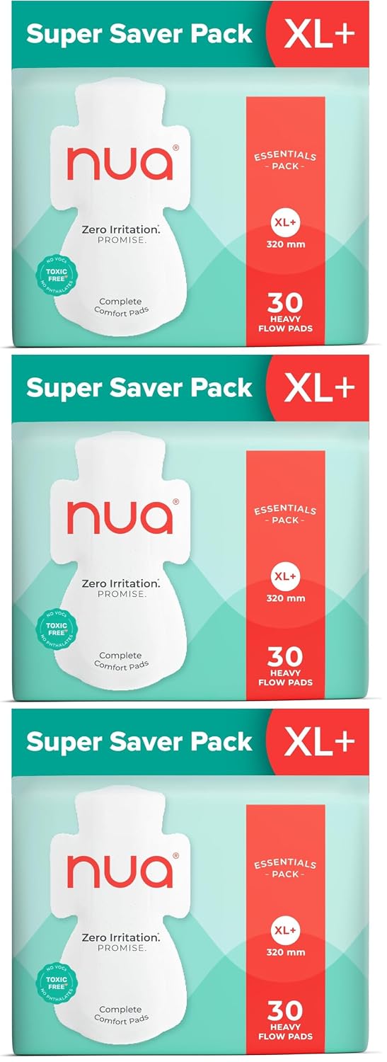 Nua Ultra Safe| 30 Heavy Flow -XL+ |  Leakproof & Toxic Free Sanitary Pad (Pack of 90)