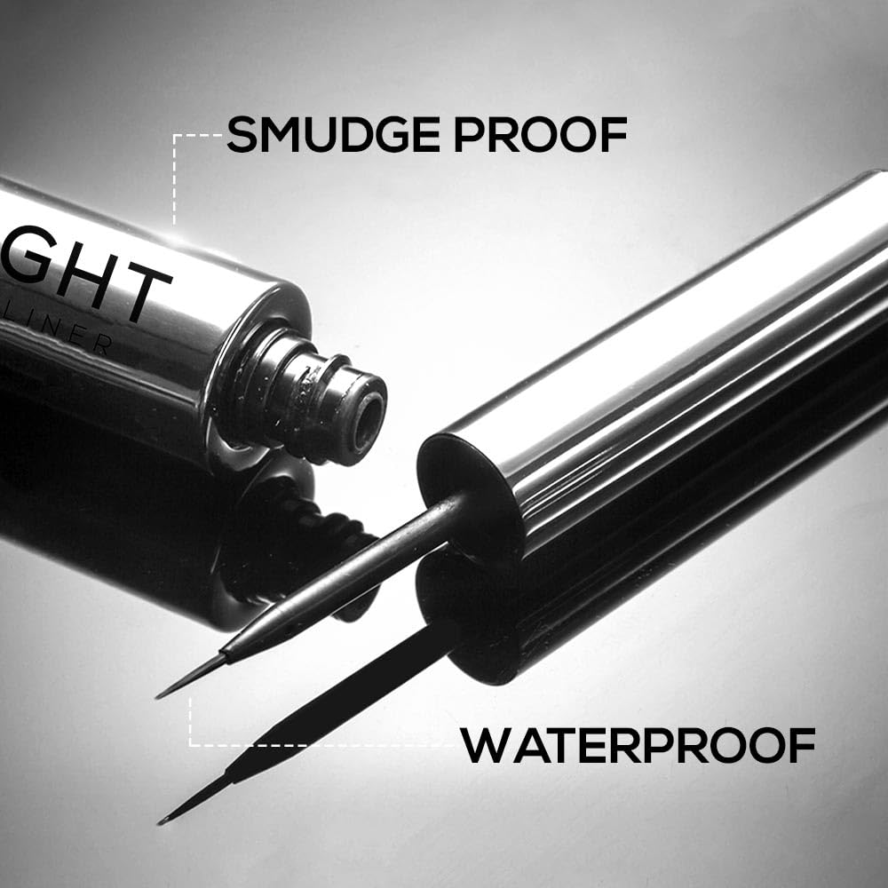 RENEE Midnight Matte Eyeliner, Darkest Black, Long Lasting, Smudge-Proof & Waterproof Formula, One-Swipe-Application with Intense Pigment, Enriched with...