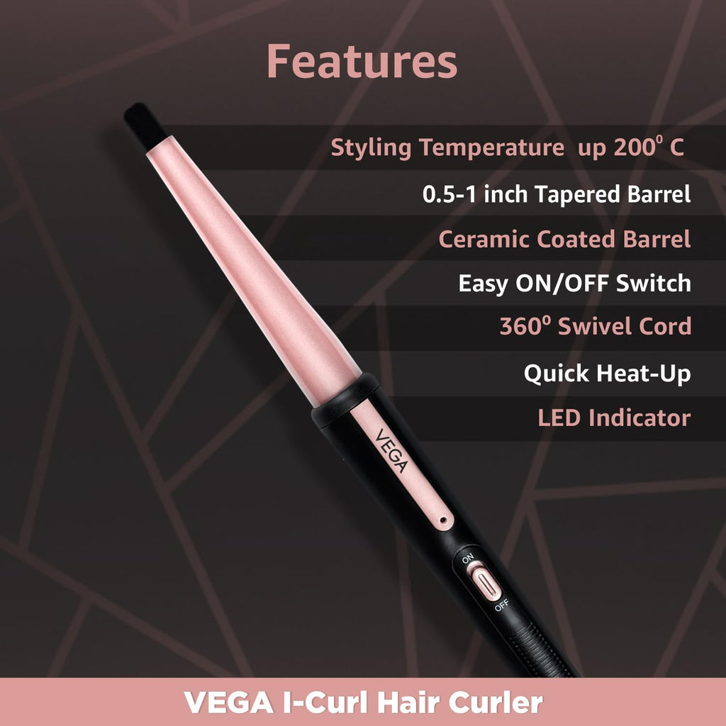 VEGA VHSH-28 K-Shine Hair Straightener with Keratin Infused Plates (Ananya Panday Signature Collection)