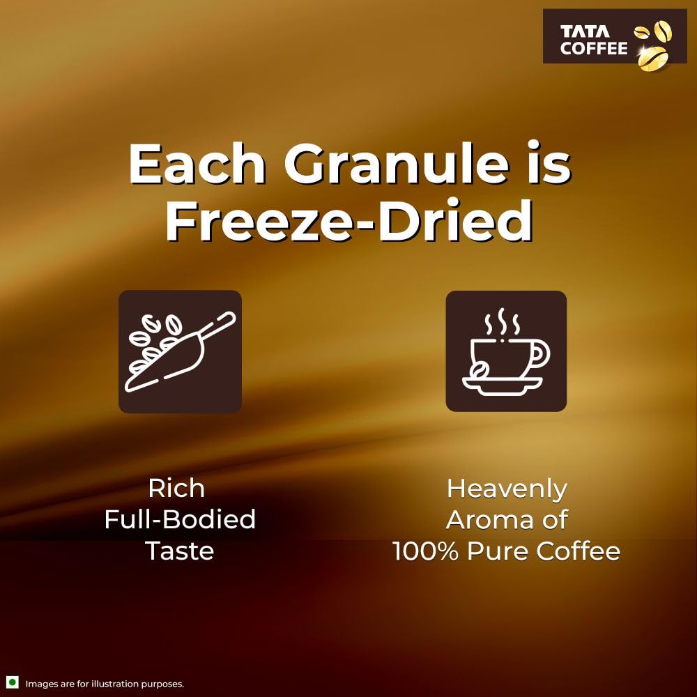 Tata Coffee Gold Original, Instant & Pure Coffee Jar, 50g