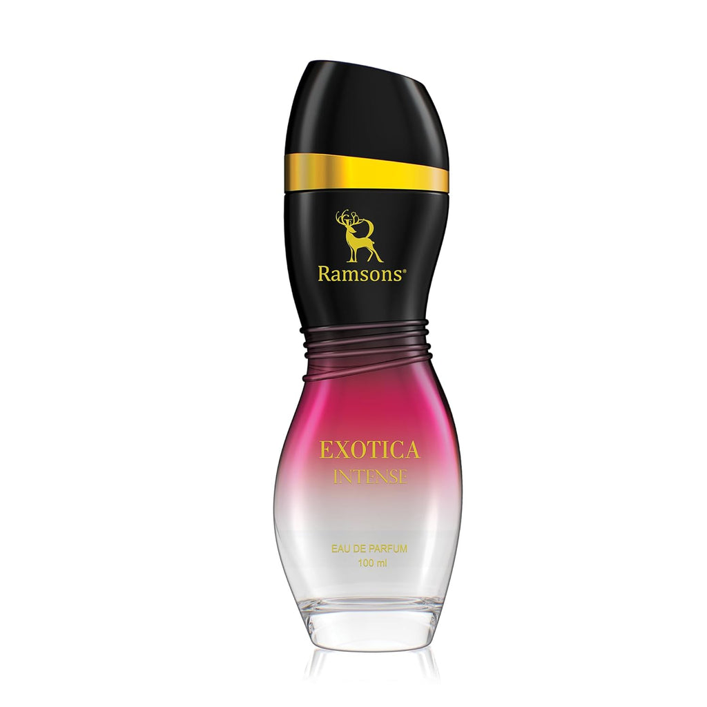 Ramsons - EXOTICA INTENSE Eau De Parfum |100 ML | Perfume for Women | TN - Sweet, Plum, Peach, Orange Blossom, Leafy Green | MN - Honey, Jasmine, Muget, Rose | BN - Amber, woody, Vanilla, Musk