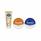 Vaseline Gluta-Hya Lotion [For Face & Body] (200ml), Lip Therapy Tin [Cocoa Butter] (17g), Lip Therapy Tin [Original] (17g) | For All-Over Skin Hydration