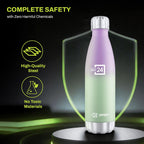 Stainless Steel Water Bottle Electro Green-Purple Ombre 500ml