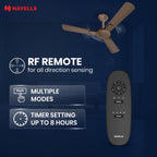 Havells 1200mm Enticer BLDC Prime Ceiling Fan| Compatible with Regulator & Remote| Upto 55% Energy Saving|