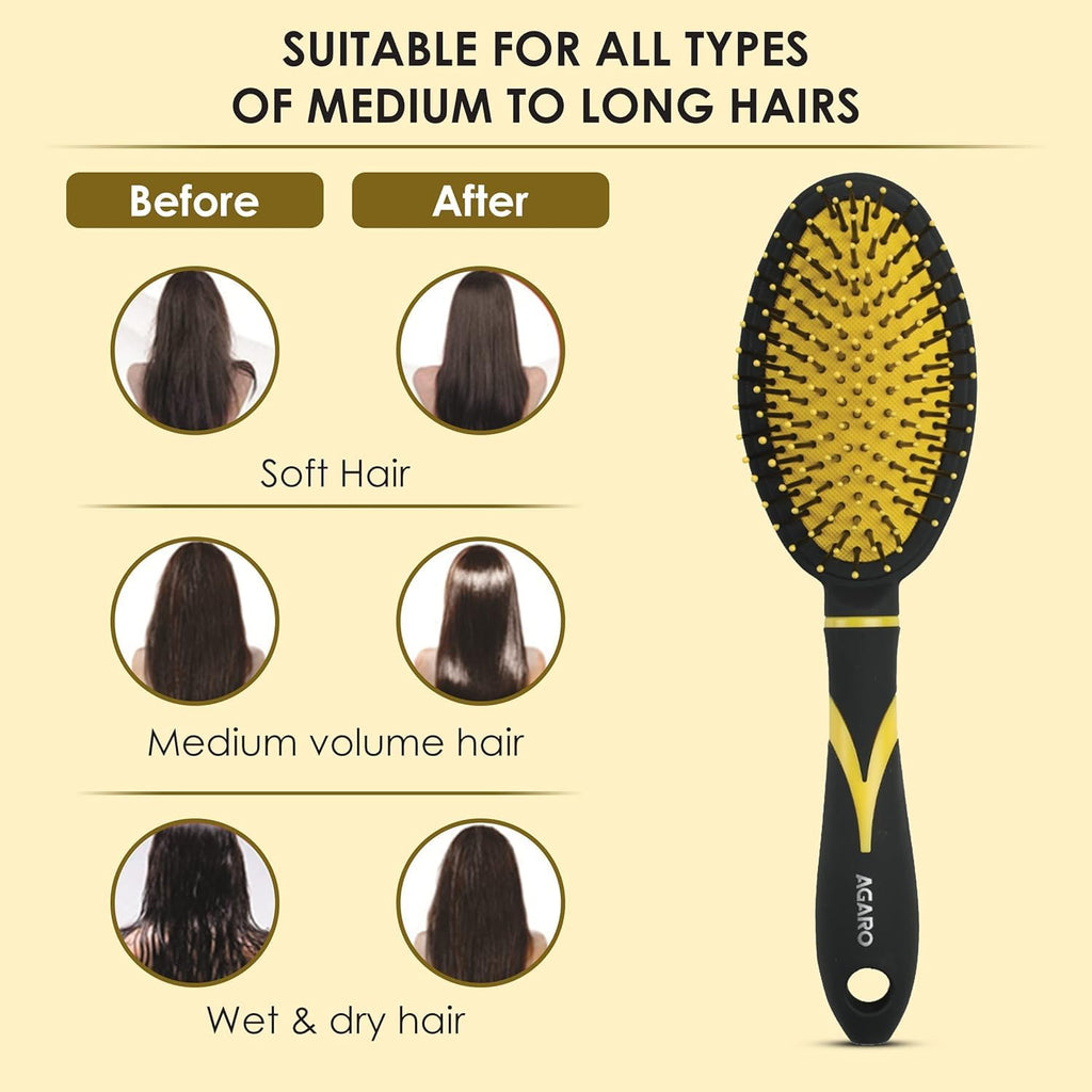 Agaro Breeze Cushion Hair Brush Breeze Flat Hair Brush