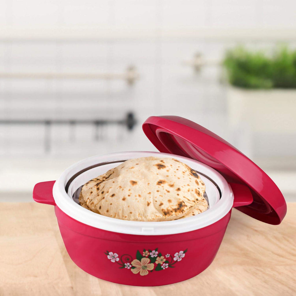 Cello Roti Plus Insulated Casserole Hot Pot Box Case with Lid 2000 ml Pink |