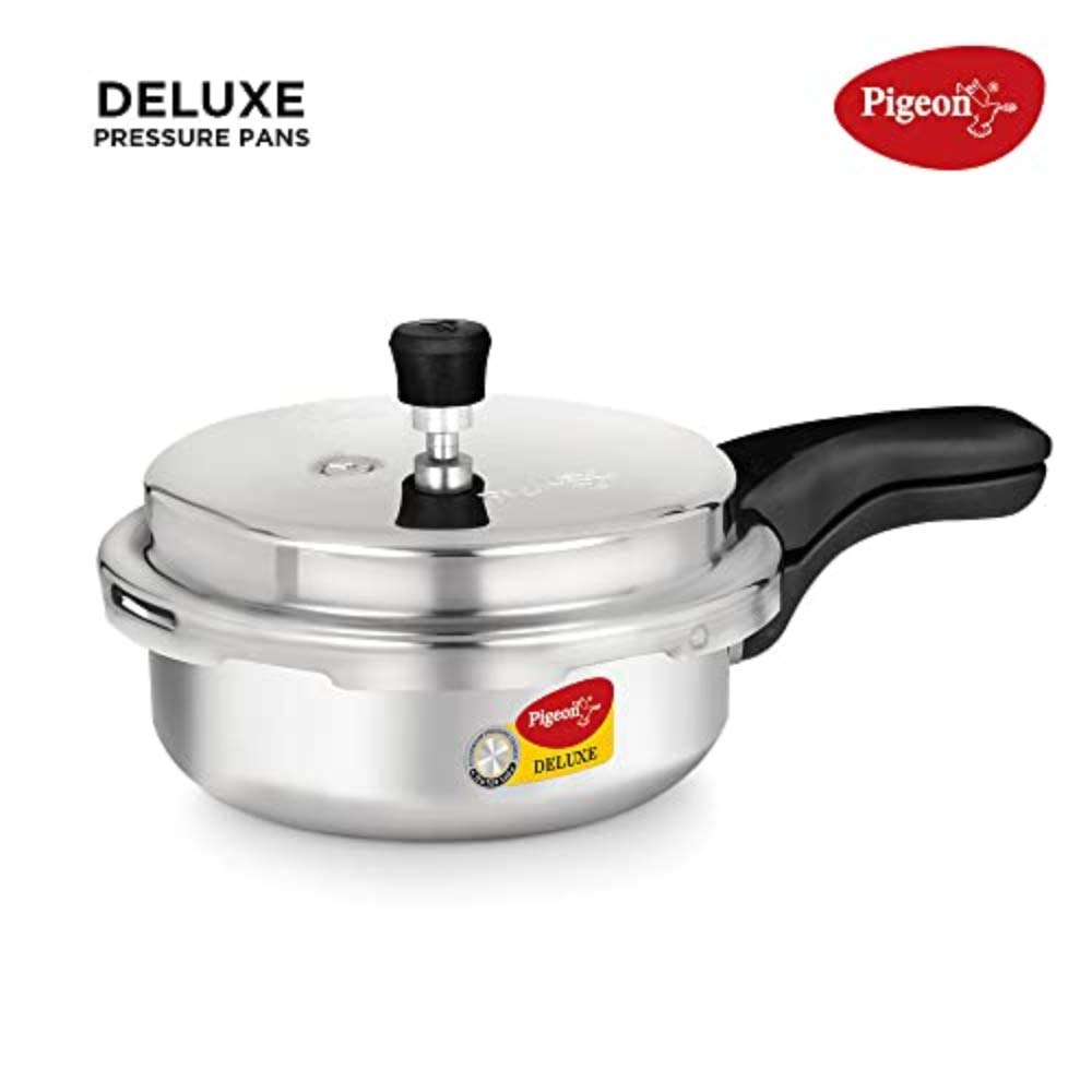 Pigeon by Stovekraft Aluminium Pressure Pan Junior with Outer Lid, 3.5-Litres,Silver