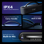 boAt Stone Lumos 60W Bluetooth Speaker w/ 7 LED Projection Modes, Hearables App Support, Dual EQs, Up to 9hrs of Playtime, TWS Feature, Built-in Mic, BT v5...