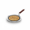 Hawkins 26 cm Paratha Tava, Triply Stainless Steel Shielded Nonstick Tawa with Rosewood Handle, Honeycomb Non Stick Induction Tawa, Silver (NSPT26)