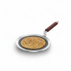 Hawkins 26 cm Paratha Tava, Triply Stainless Steel Shielded Nonstick Tawa with Rosewood Handle, Honeycomb Non Stick Induction Tawa, Silver (NSPT26)