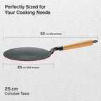 Prestige Castlite Enamel Coated Lightweight Cast Iron Concave Tawa 25cm | High Heat Retention, Rust-Proof | Gas & Induction Compatible |