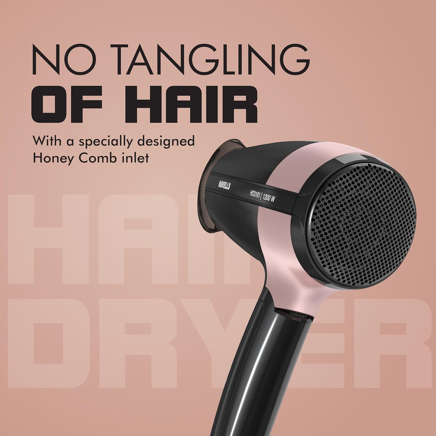 Havells 1200W Foldable Hair Dryer; 3 Heat Settings With Cool Shot (Hot/Cool/Warm),Heat Balance Technology|Cool Black|Your Perfect Blow Dry Companion For...